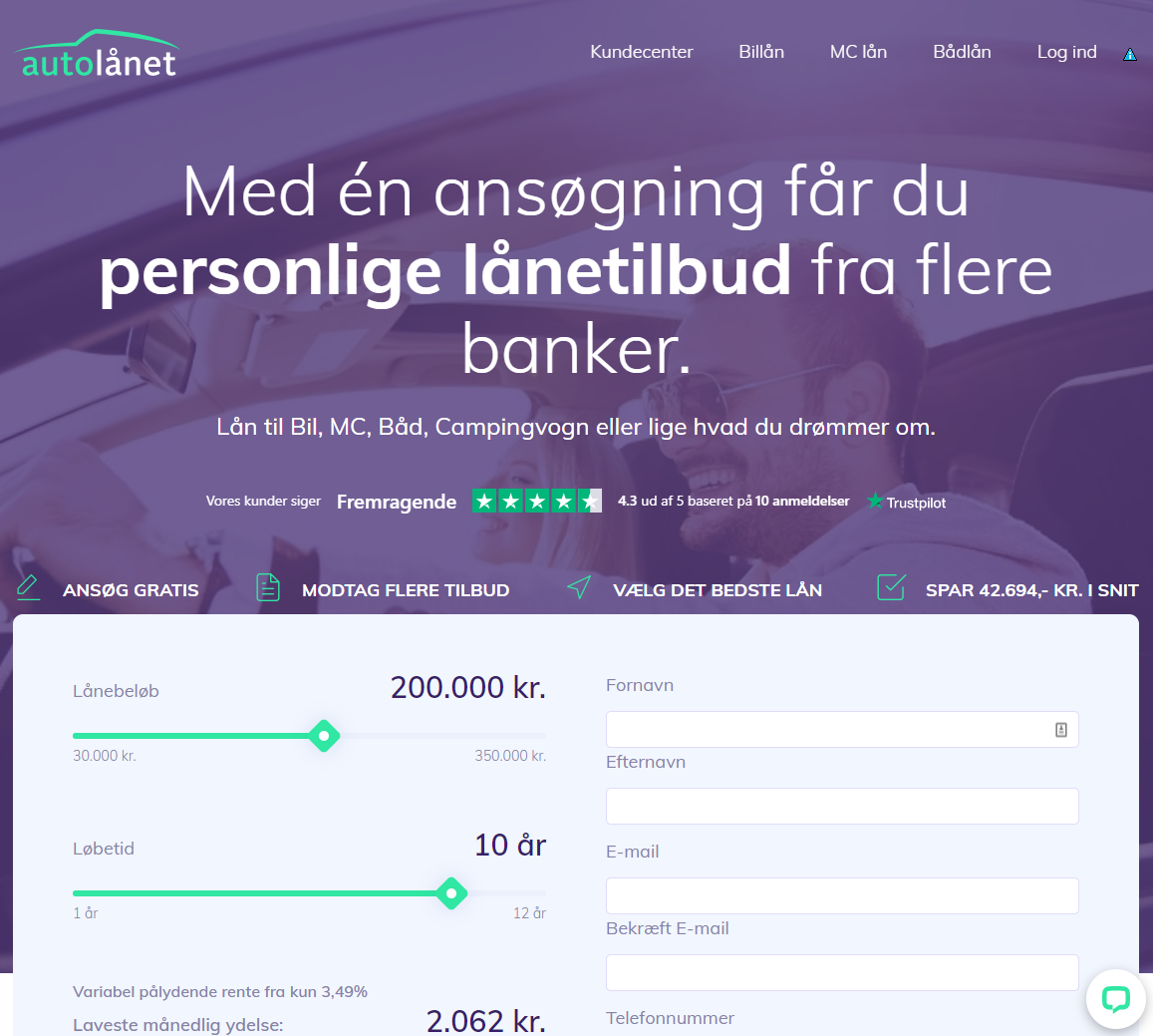 Bilfinansiering - Autolånet.dk
