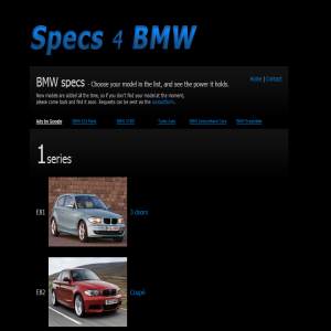 Specs for alle BMW modeller